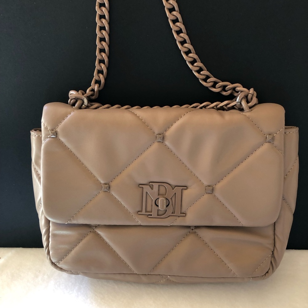 Badgley Mischka Taupe Crossbody Bag